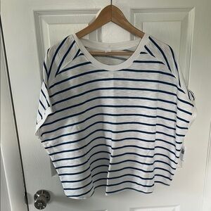 Old Navy Navy and White Striped Tee